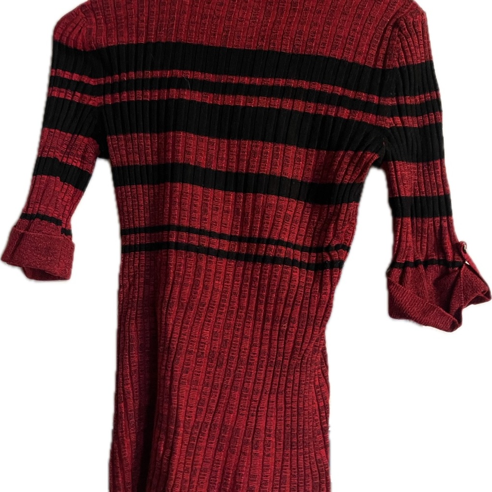 Red and Black Striped Sweater